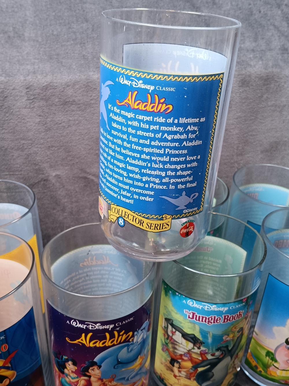 Collectible Disney Cups. Five X2 Aladin, Pinocchio, Snow White, And Jungle Book - Picture 5 of 10